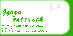 gyozo haltrich business card